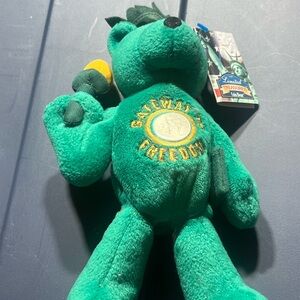 Liberty Freedom Bear with New York State Gateway to Freedom Green Plush Toy